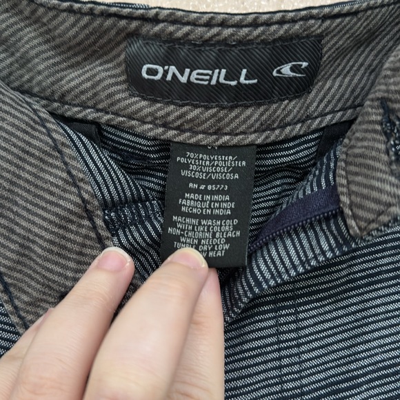 O'Neill Gray Striped Men's Shorts - Picture 3 of 5